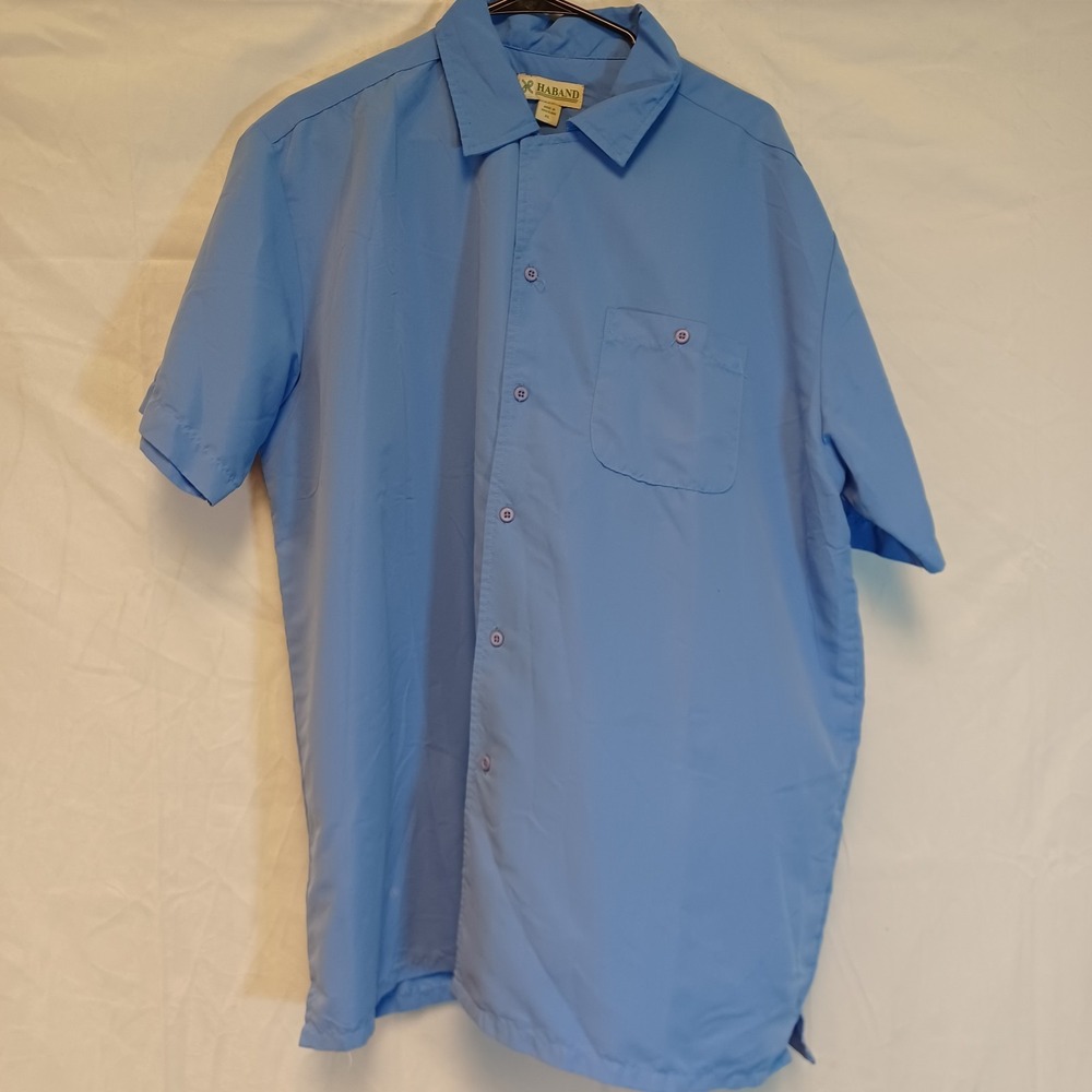 Vintage Genuine Haband Blue Button Down Shirt Mens Size Extra Large Swaziland‎